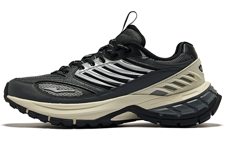 

Erke Мужские кроссовки Hongyu Cushioning с низким верхом, износостойкие, карбоново-серые с черными вставками