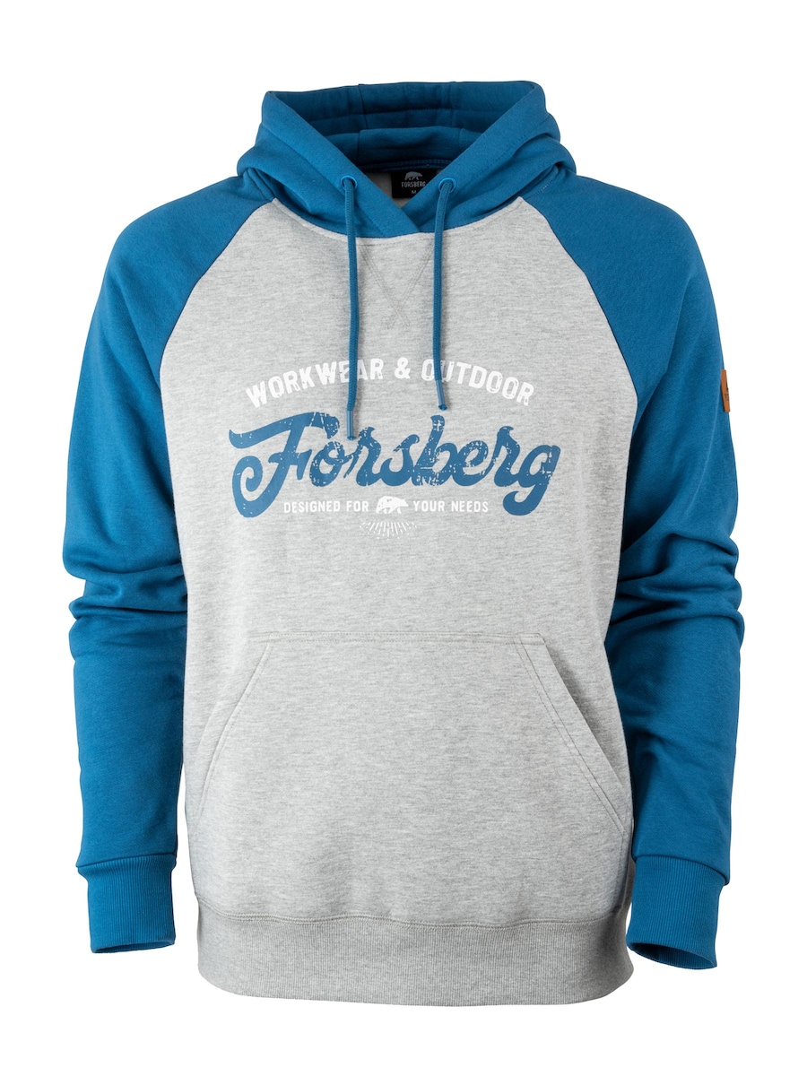 

Толстовка FORSBERG Tonigson Hoodie zweifarbig mit Retrologo, серый