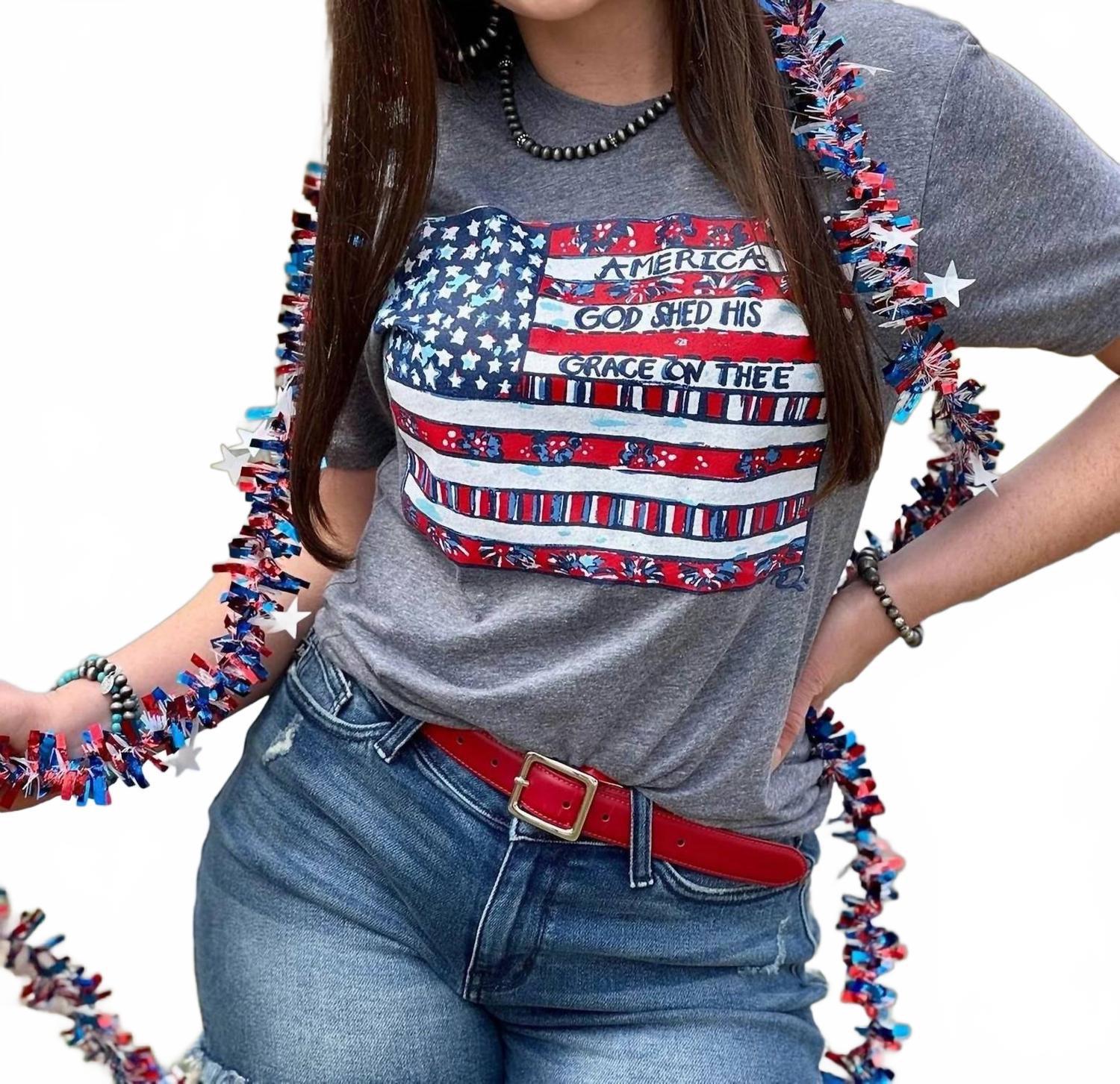 

Футболка с американским флагом в сером цвете Texas True Threads, серый