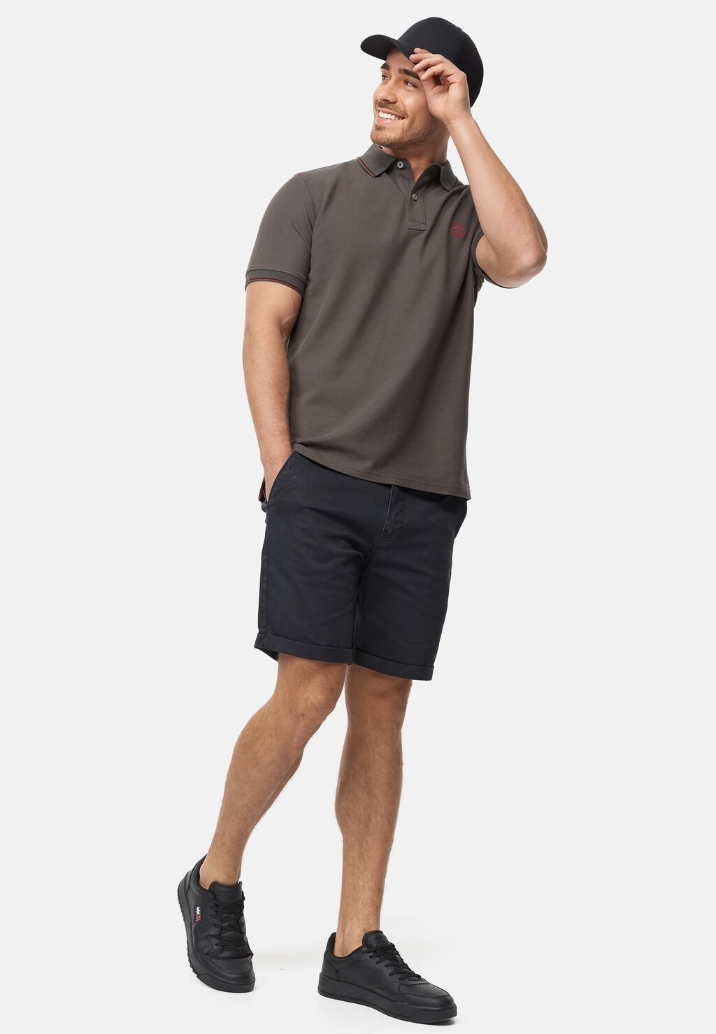 

Рубашка поло WALLO INDICODE JEANS, антрацит