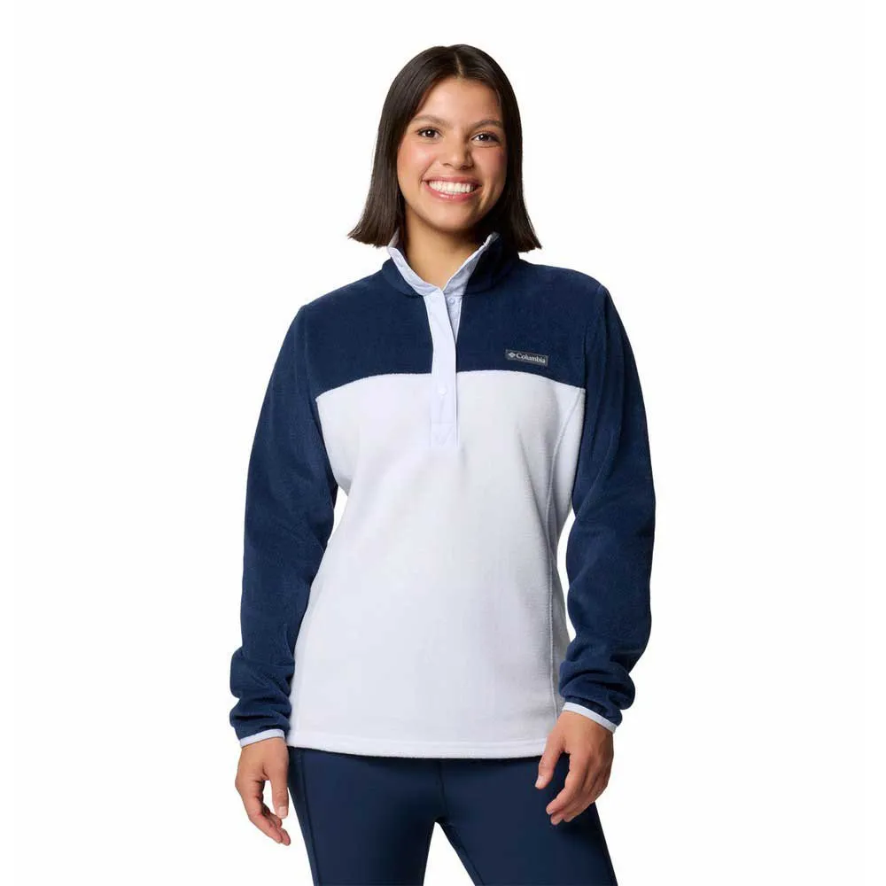 

Флис Columbia Benton Springs II Snap half zip, белый/синий