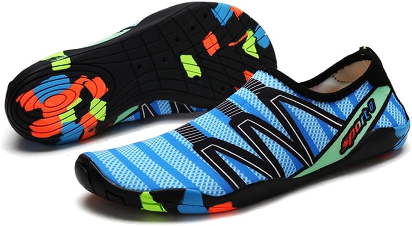 

Водные туфли, водные носки-без носка с легким надеванием, быстро сохнущая дышащая сетчатая ткань Suxiaur, синий