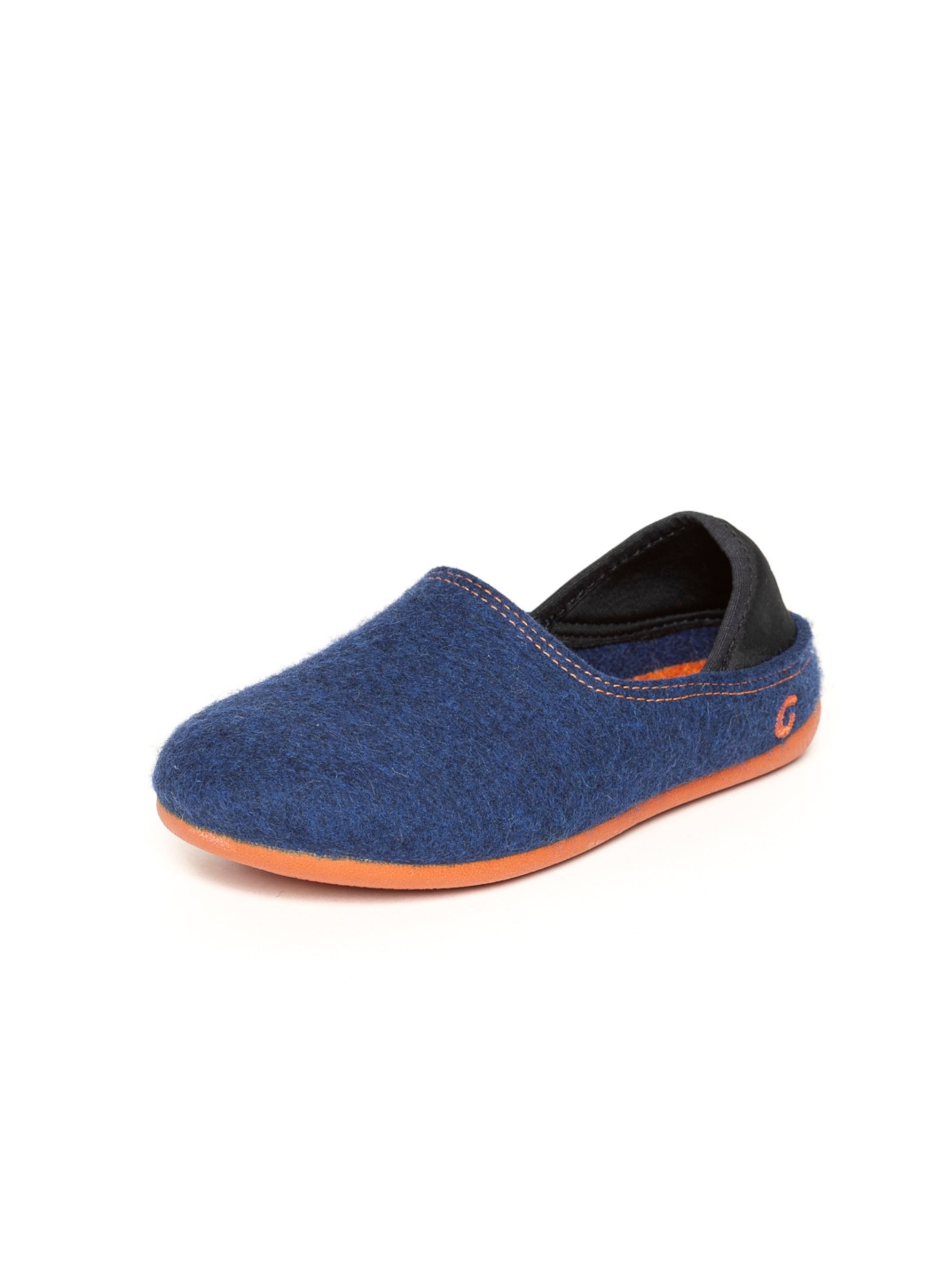 

Gottstein Тапочки 'Filzpantoffel Wool Slip-On Kids' в темно-синем цвете