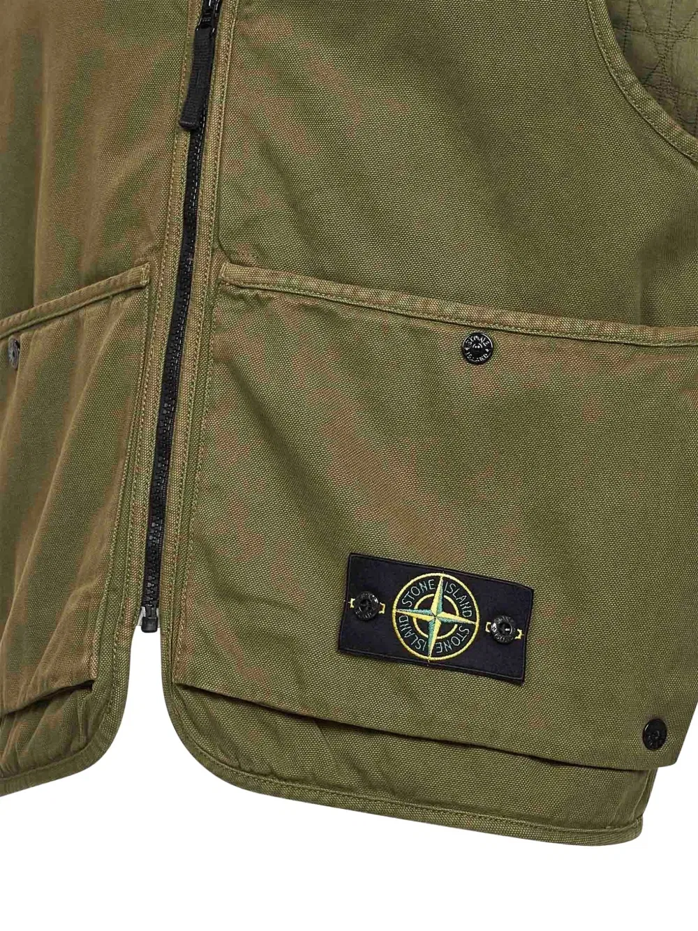 Жилет с V-образным вырезом Stone Island, зеленый — фото 3