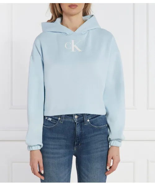 

Толстовка Cropped fit Calvin Klein Jeans, синий