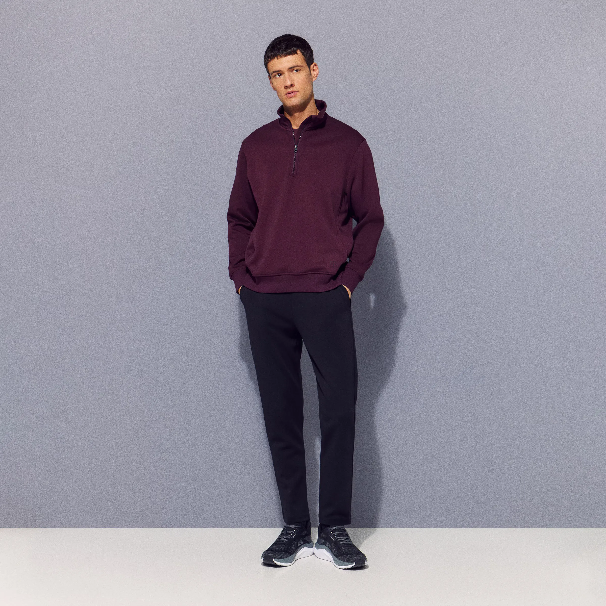 

Прямые мужские брюки из вискозы Boomerang в стиле sportcasual, черный