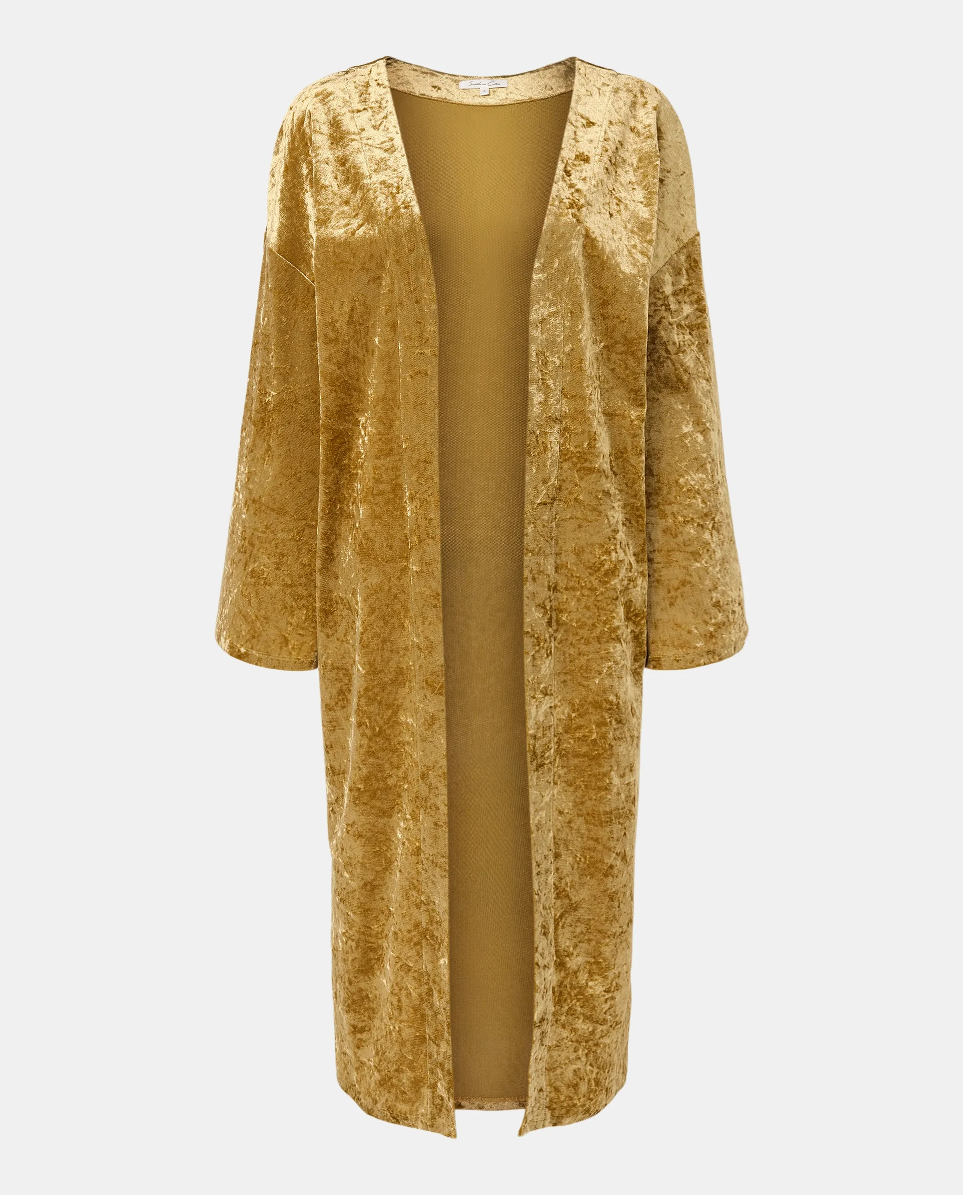 

Женский бархатный кафтан Southern Cotton, горчичный