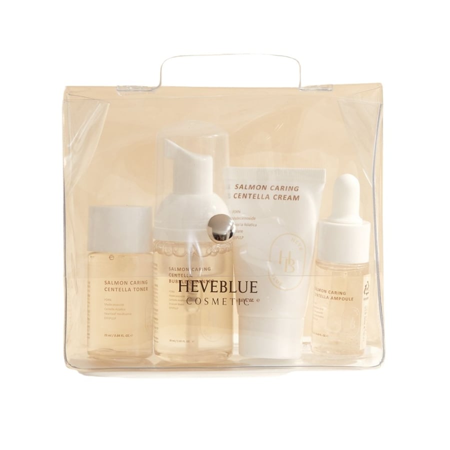 

HEVEBLUE Salmon Caring Centella Special Travel Kit Bag - мини-набор косметики по уходу за лицом