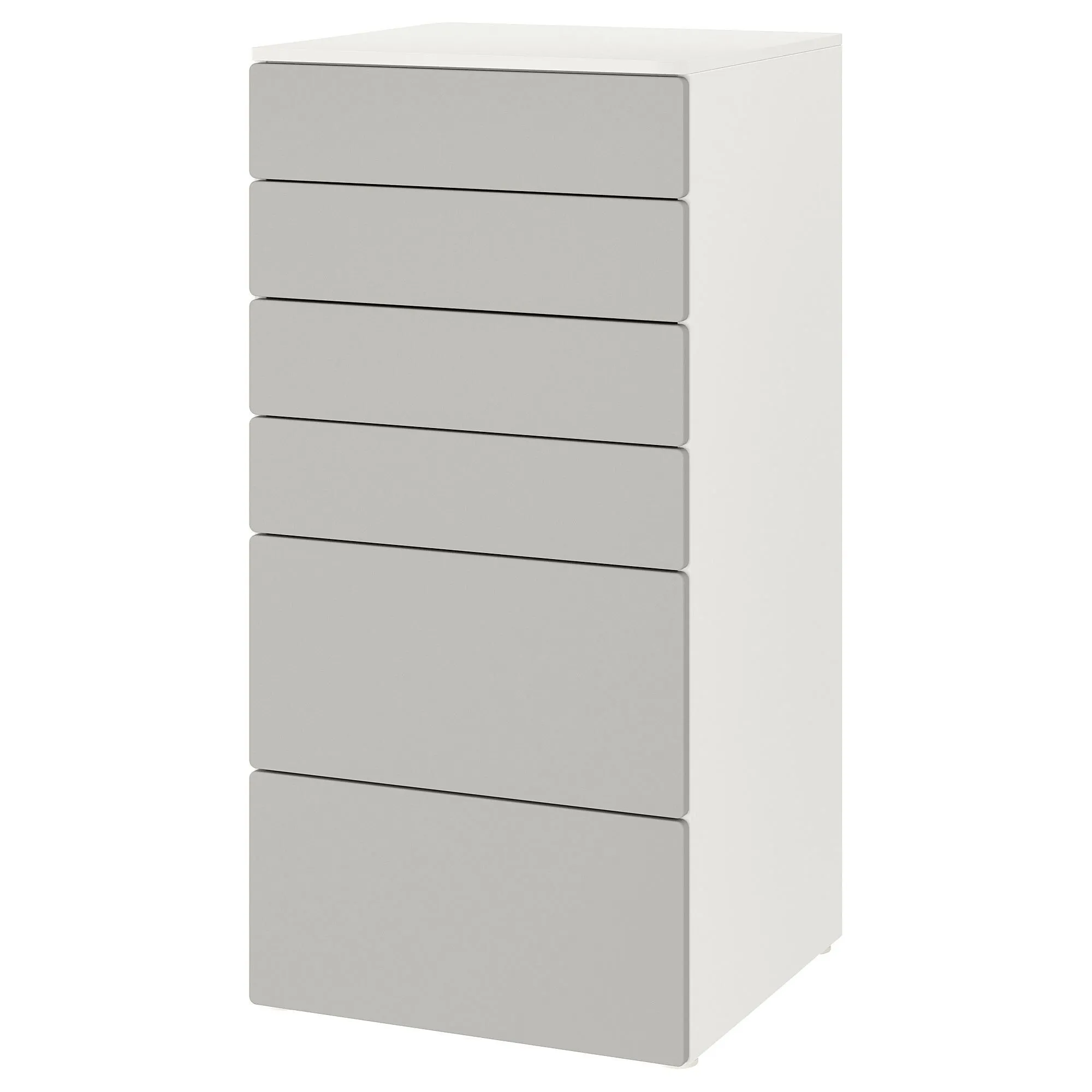 

Детский комод, белый/серый, 60x55x123 см, PLATSA/SMÅSTAD IKEA