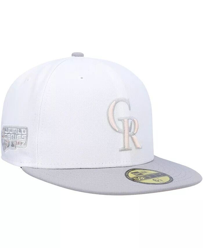 

Мужская белая, серая шляпа Colorado Rockies World Series 2007 с боковой нашивкой-нижним козырьком 59FIFTY New Era, белый