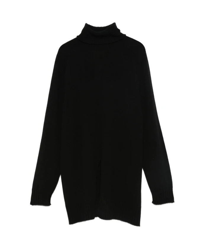 

Черный кашемировый свитер с высоким воротником Twinset, черный