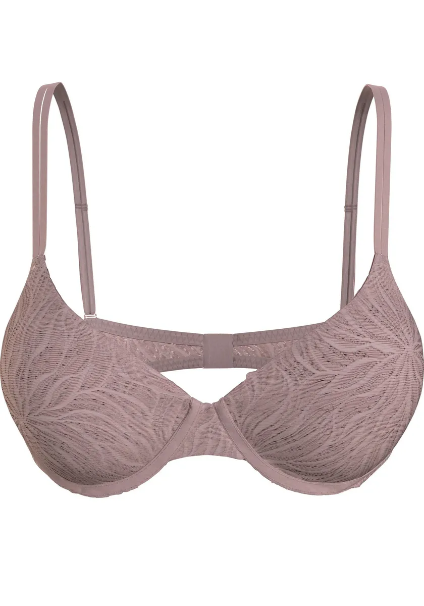 

Calvin Klein Underwear "LIGHTLY LINED DEMI" Бюстгальтер без косточек с кружевом, цвет Subdued