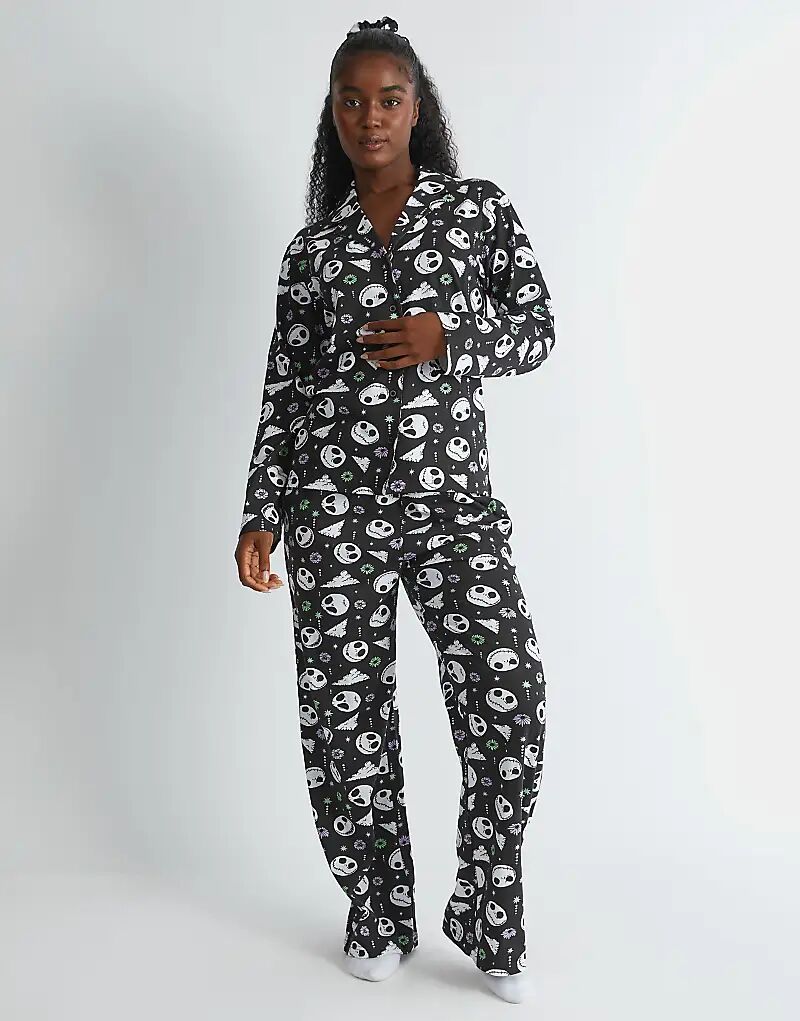 

Skinnydip Лондонский кошмар перед Рождеством Джек Скеллингтон пижамный комплект в черном цвете