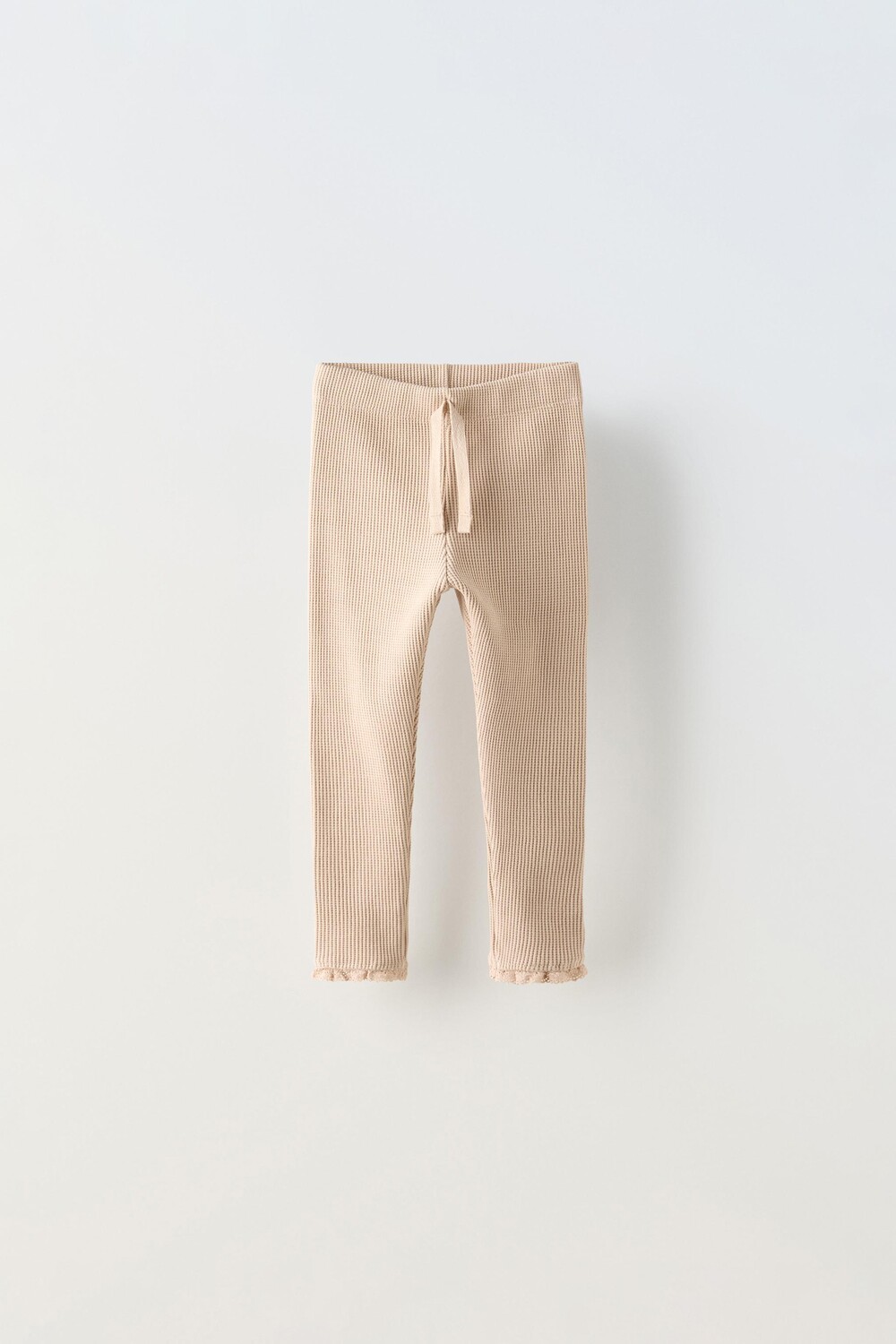 

Леггинсы с вафельной текстурой ZARA, светло-бежевый