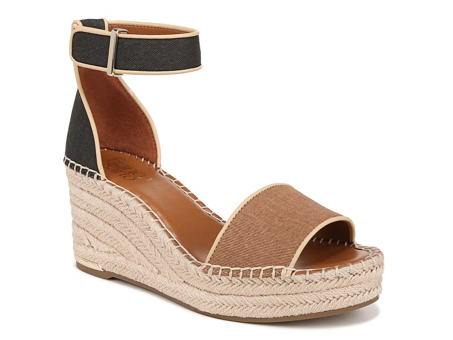 

Сандалии Clemens Espadrille Wedge Sandal Franco Sarto, темно-коричневый