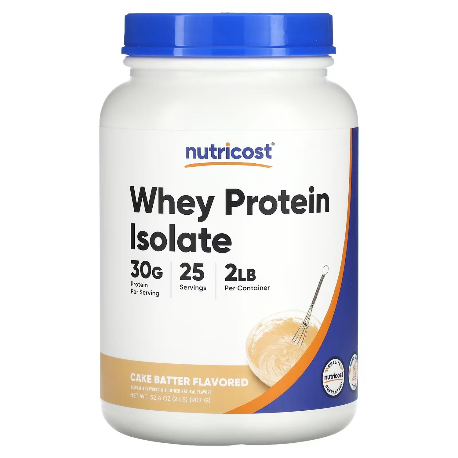 

Изолят сывороточного протеина, тесто для торта, 2 фунта (907 г) Nutricost