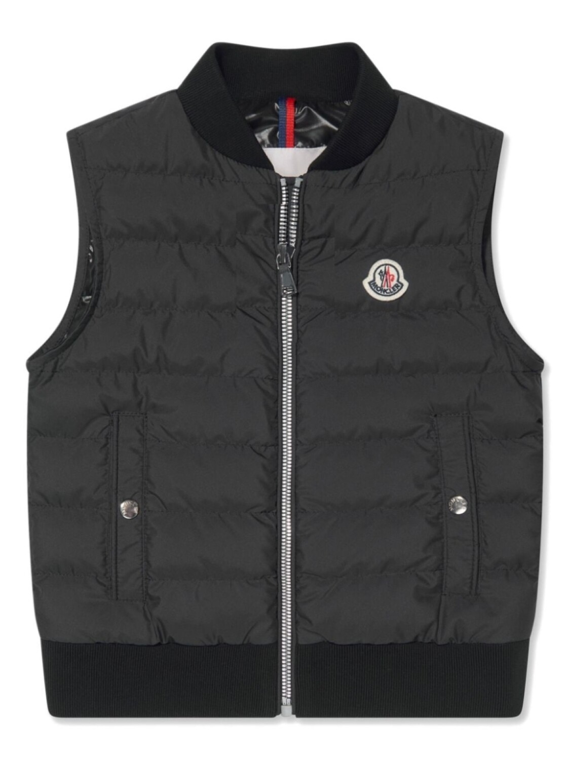 

Moncler Enfant дутый жилет с логотипом, черный