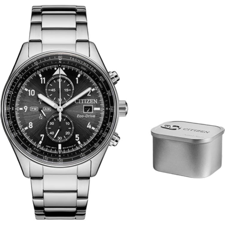 

CITIZEN Часы Eco Drive Series Solar Quartz Movement Stainless Steel Strap Watch Unisex Black Dial