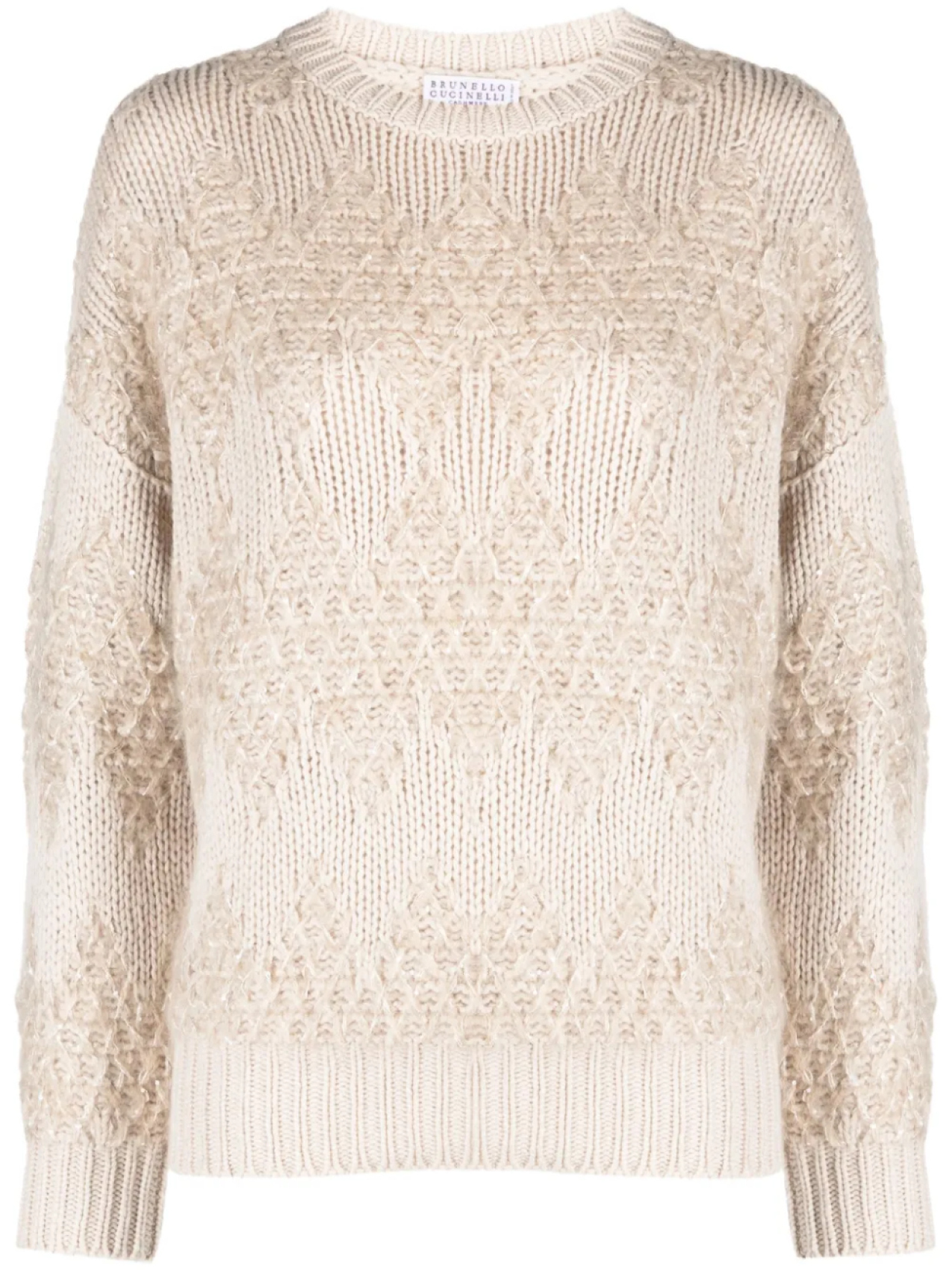 

Brunello Cucinelli джемпер с узором, нейтральный