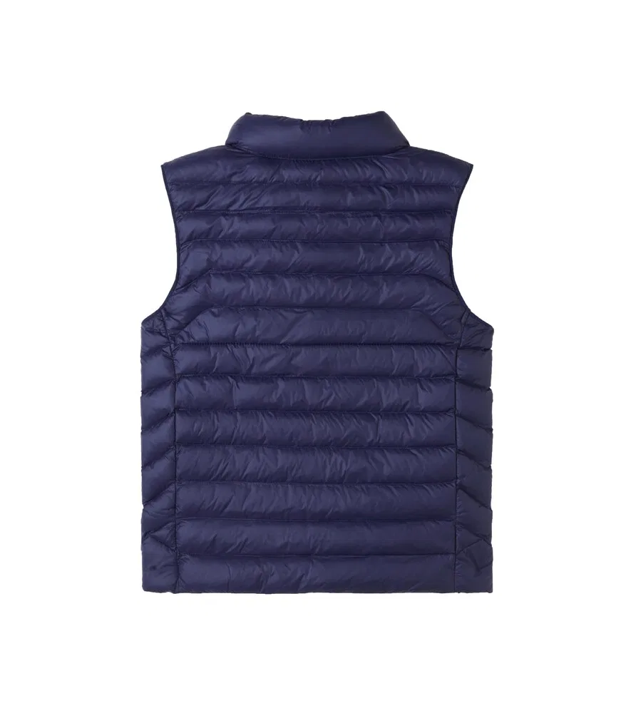 Стеганый пуховый жилет Polo Ralph Lauren Kids, синий — фото 3