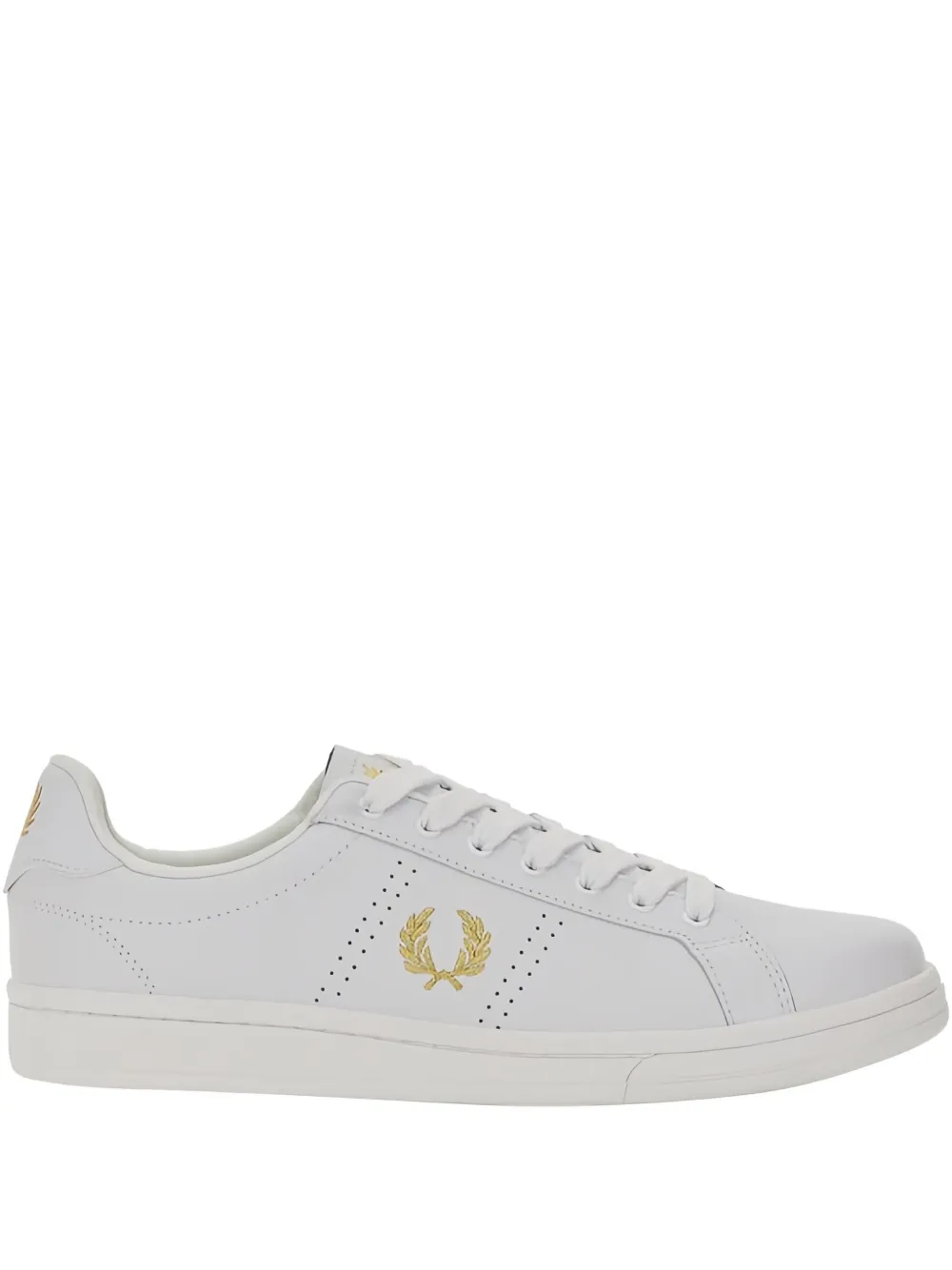 

Перфорированные кроссовки с логотипом Fred Perry, белый