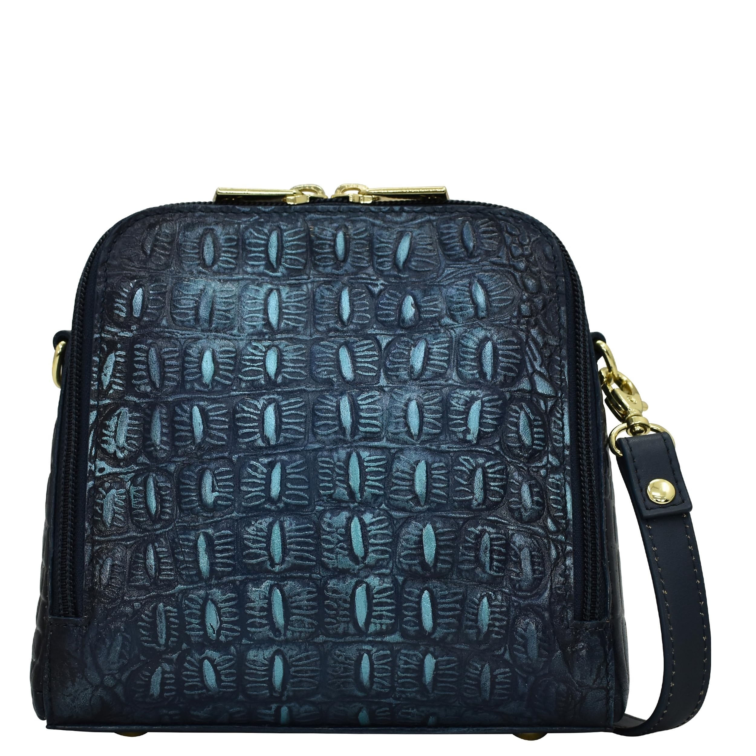 

Кошелек Anuschka 668 Zip Around Travel Organizer, цвет Croc Embossed Sapphire