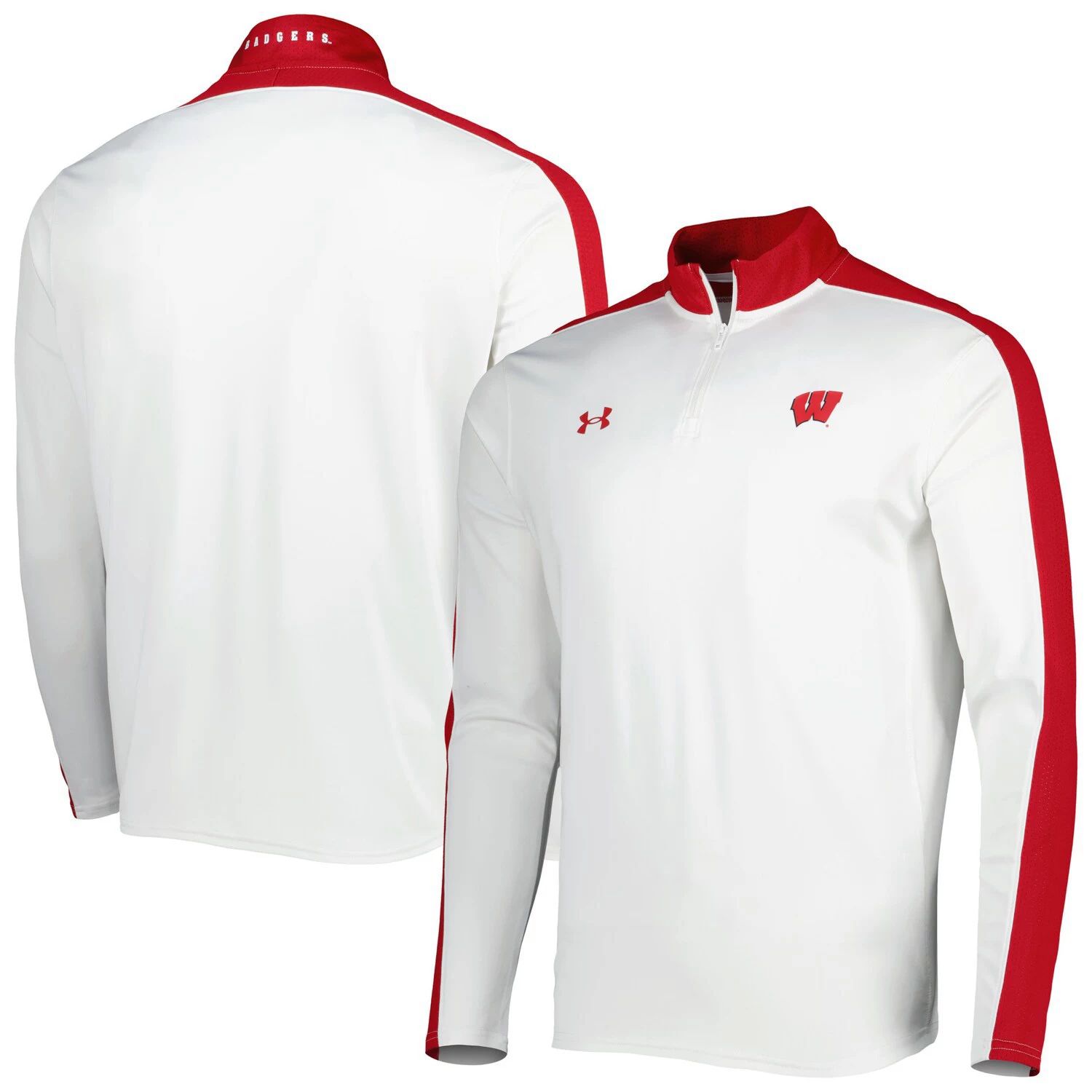 

Мужская легкая куртка с молнией четверти белого цвета Wisconsin Badgers Under Armour, Белый, Мужская легкая куртка с молнией четверти белого цвета Wisconsin Badgers Under Armour