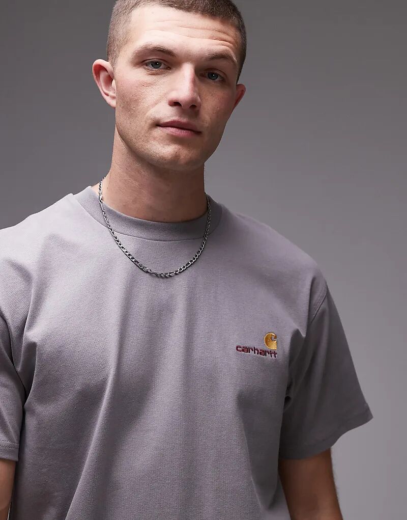 

Футболка с надписью American Script серого цвета Carhartt WIP