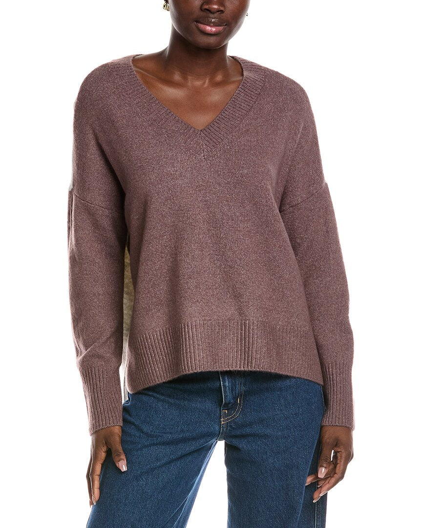 

Винс Камуто свитер с V-образным вырезом Vince Camuto, фиолетовый