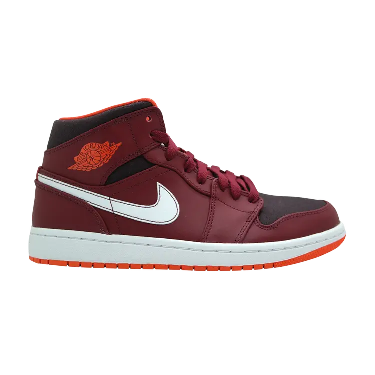 

Кроссовки Air Jordan 1 Mid 'Team Red', красный