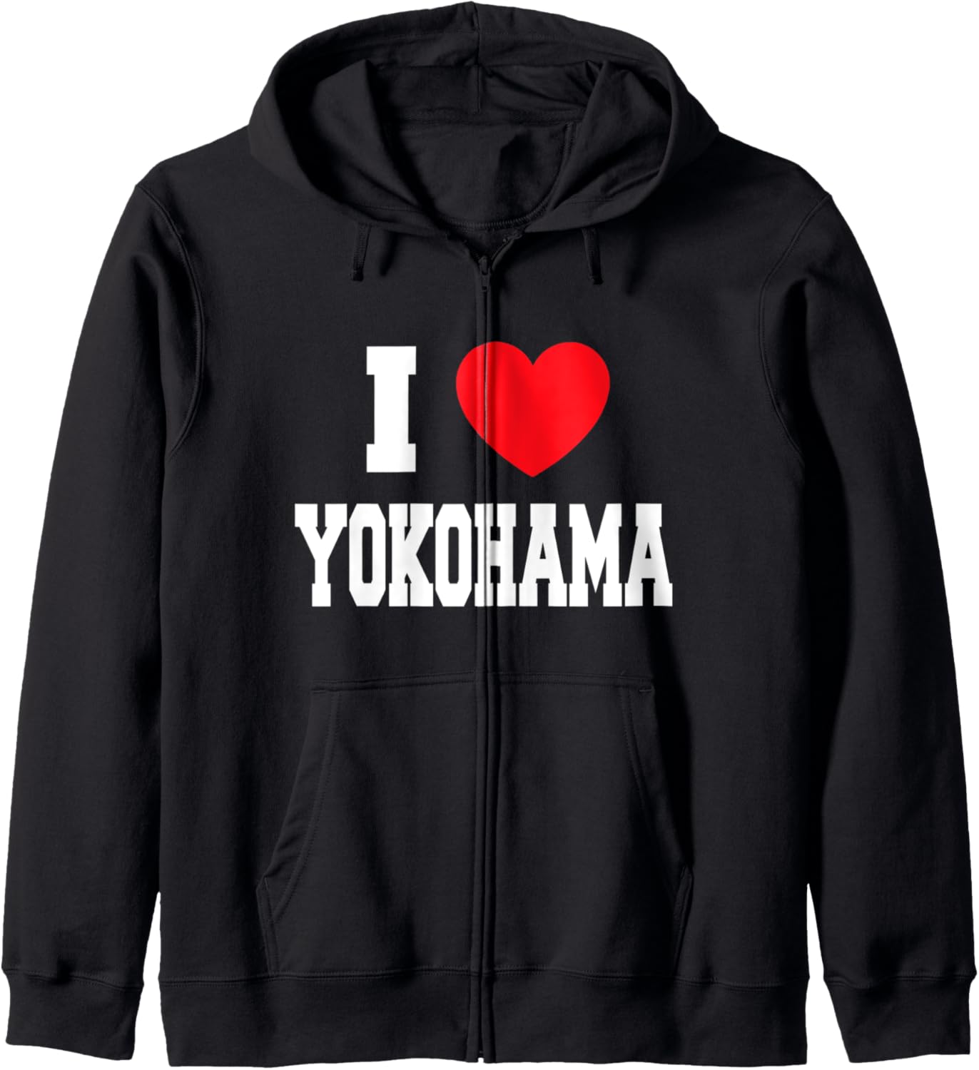 

Толстовка на молнии «Я люблю Йокогаму» My Heart, черный