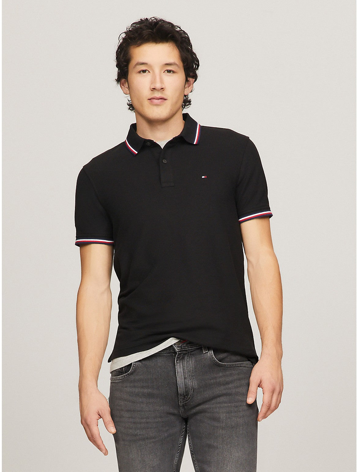 

Мужская рубашка-поло Tommy Hilfiger Regular Fit Tommy Wicking, черный