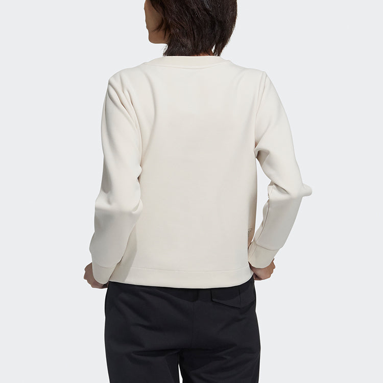 Худи (WMNS) adidas Tech Sweat Side Zipper Athleisure Casual Sports Round Neck Pullover White Hoodie — фото 3