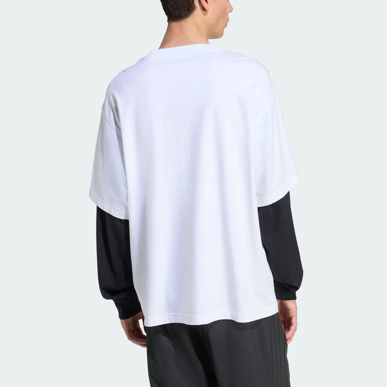 Графическая футболка Double T мужская Adidas Originals, белый/черный — фото 3