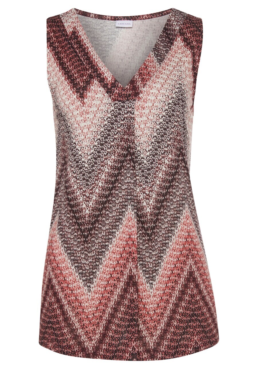 

Топ без рукавов LASCANA Top, цвет mottled brown/mottled grey