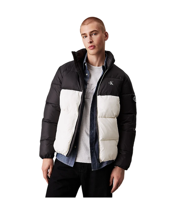 

Утепленное разноцветное зимнее пальто Calvin Klein, черный