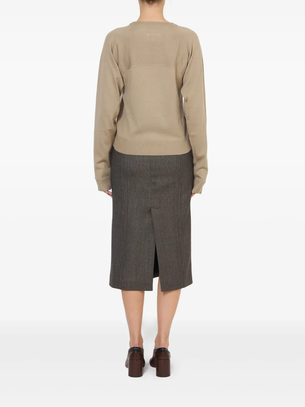 Толстовка с длинными рукавами Mm6 Maison Margiela, коричневый — фото 4