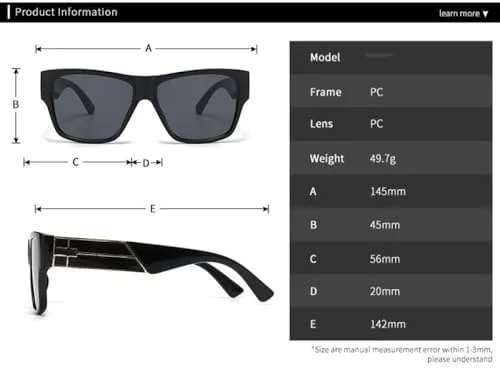 

Классические квадратные солнцезащитные очки 2027 года для мужчин и женщин, в стиле ретро, ​​модные, с защитой от УФ-излучения UV400, градиентные, винтажные MTZJH, C7