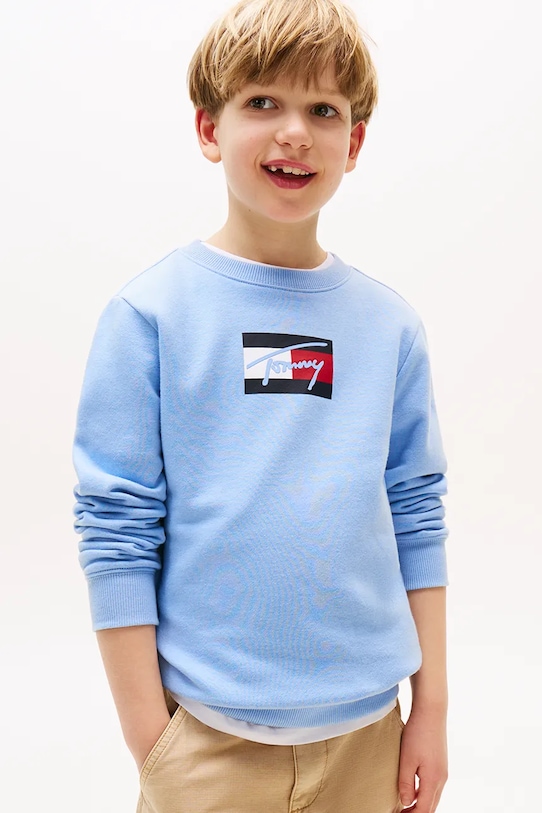 

Детская хлопковая толстовка Tommy Hilfiger, синий