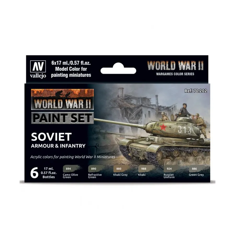 

Советский набор красок для бронетехники и пехоты, Model Color - WWII Sets