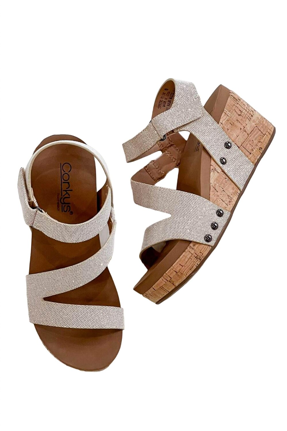 Женская весенняя танкетка с золотым отливом Corkys Footwear — фото 4