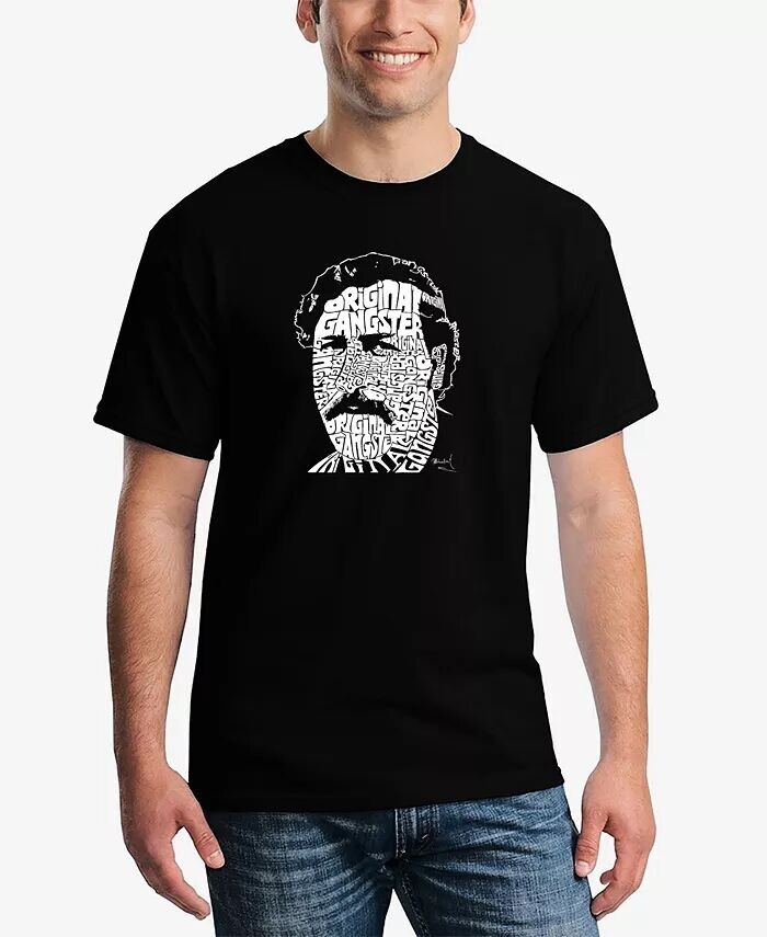 

Мужская футболка Word Art Пабло Эскобар LA Pop Art, черный