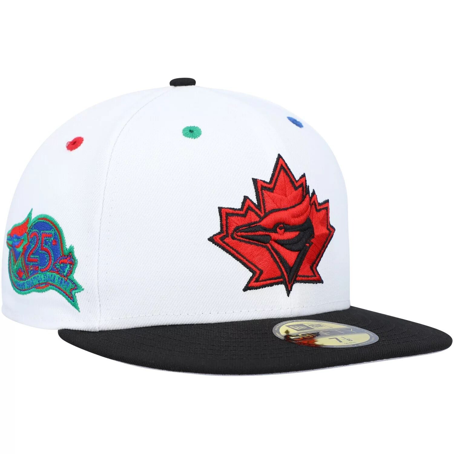 

Мужская шляпа New Era белого/черного цвета Toronto Blue Jays Primary Eye 25th Anniversary 59FIFTY