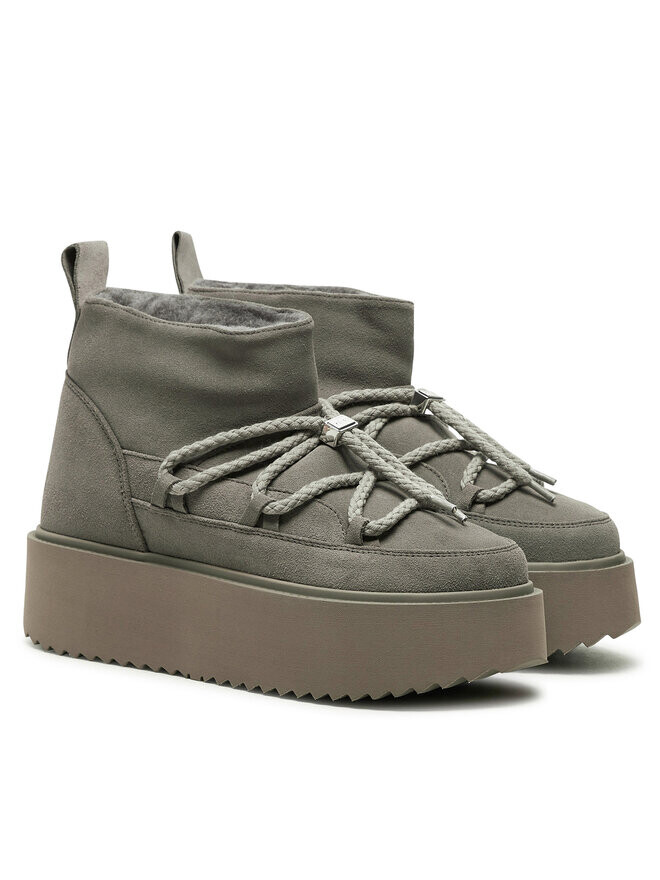 Зимние ботинки женские Inuikii Botas de nieve на платформе, серый — фото 2