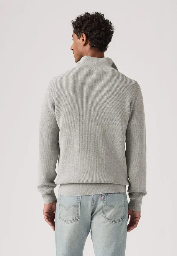 Свитер с четверть-застежкой Levi'S, средне-серый меланж — фото 3