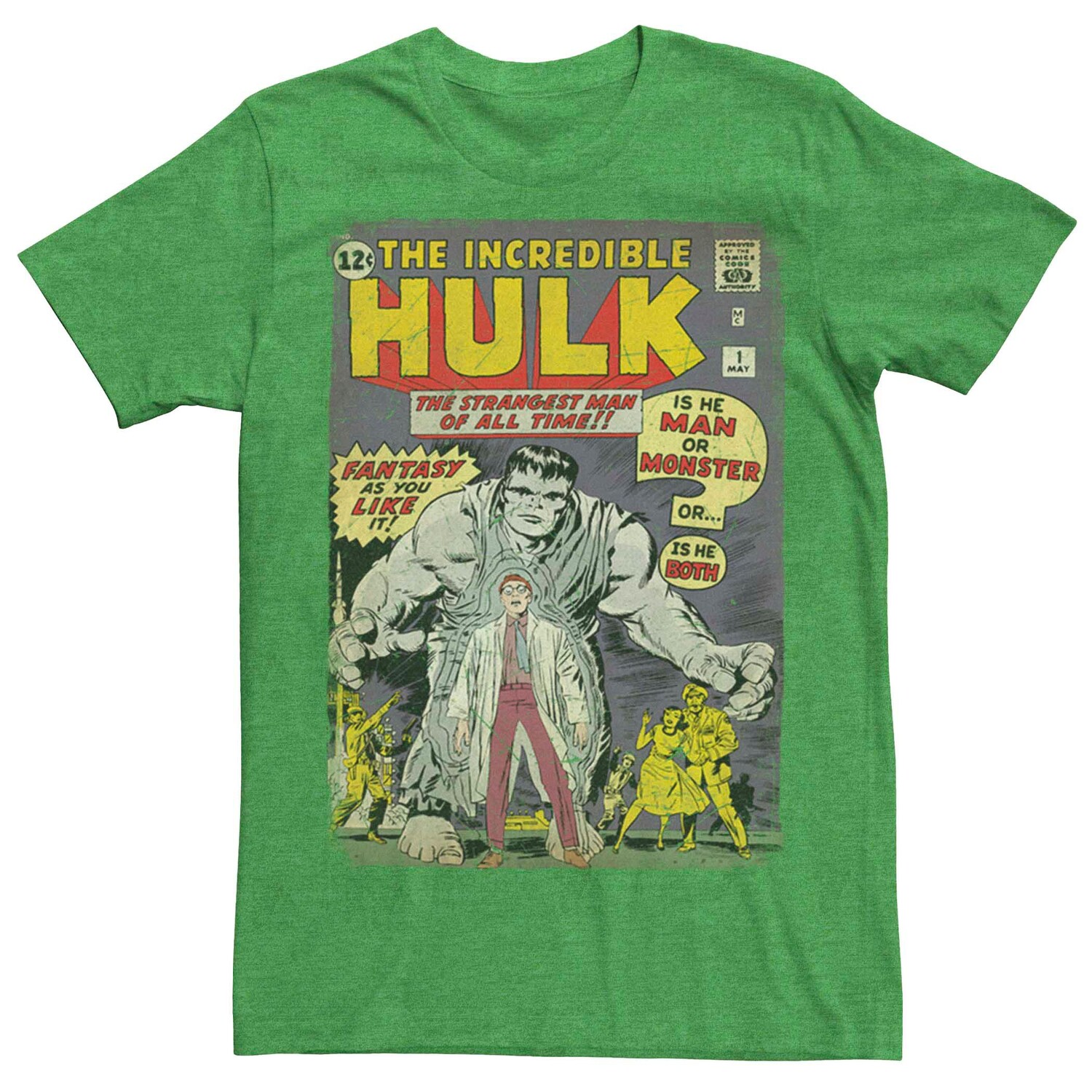 

Мужская футболка с обложкой комикса Marvel The Incredible Hulk First Licensed Character