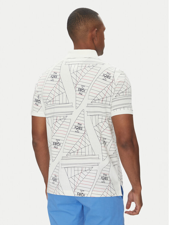 Рубашка поло стандартный крой Sailing MW0MW39309 Tommy Hilfiger, экрю — фото 3