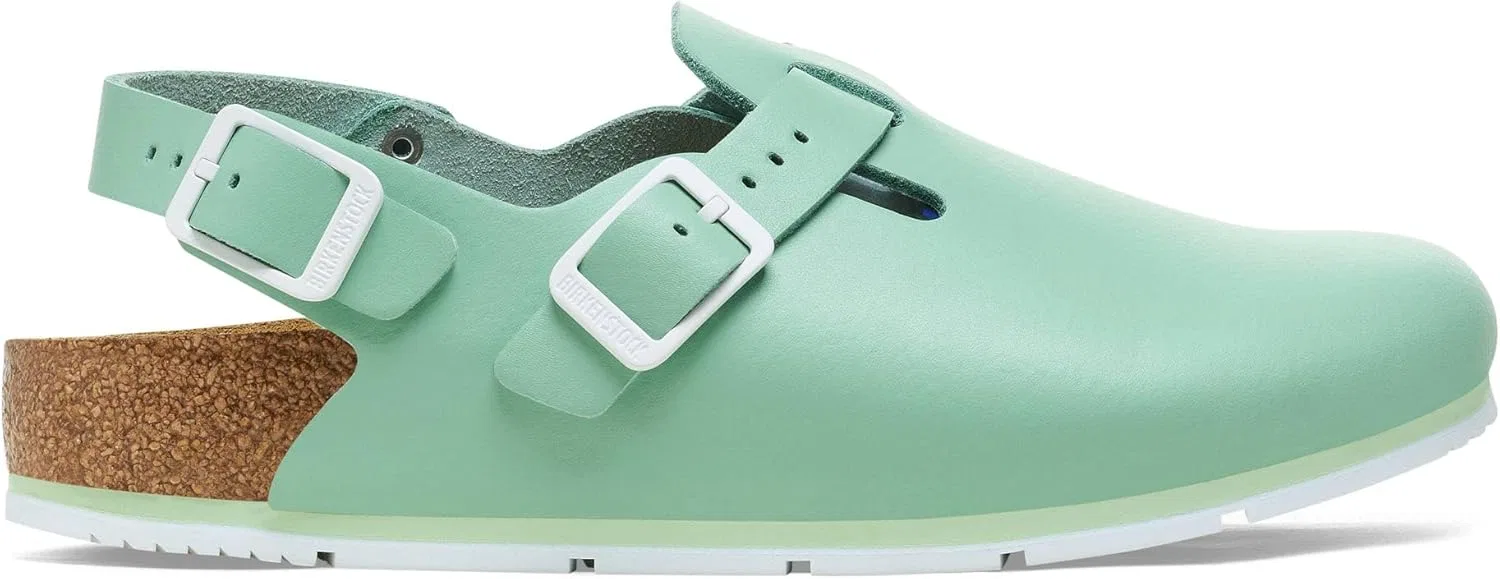 Женские и мужские тапочки Birkenstock Tokio Pro, кожаные мюли, сабо - сертифицированы по стандарту EN ISO 20347:2145 - рабочая обувь для медицинских, ресторанных и сервисных работников — фото 4