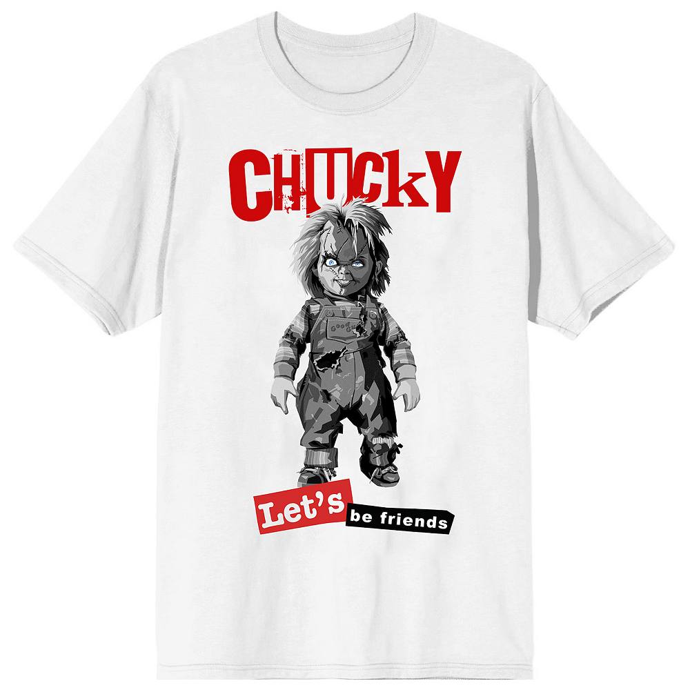 

Мужская футболка Chucky Lets Be Friends Licensed Character, белый