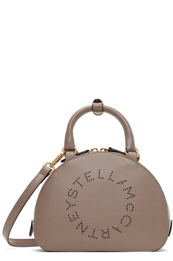 

Сумка через плечо с ручкой из серо-коричневого логотипа Stella McCartney